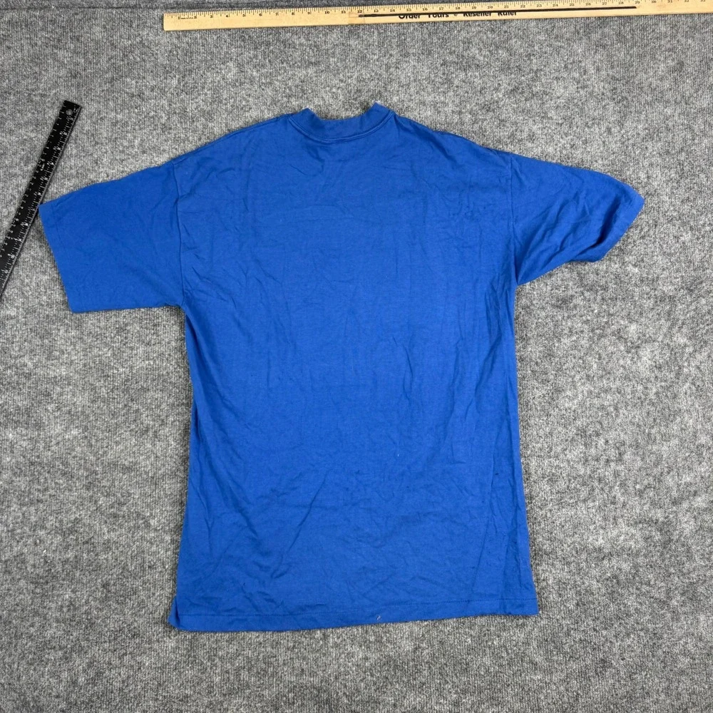 Vintage T-Shirt Mens Size L Blue Skyview Skyhawk Graphic Distressed SingleStitch